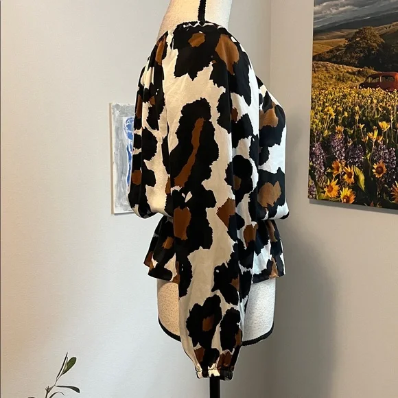 MICHAEL Michael KORS Silk Blouson Top - Picture 9 of 13